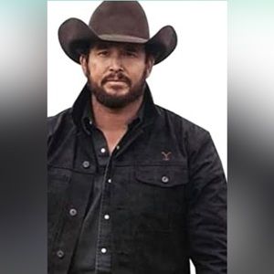 Rip Wheeler Stone black cotton Jacket with logo